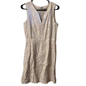 Banana Republic Dress Animal Print Sleeveless Dress color beige 4